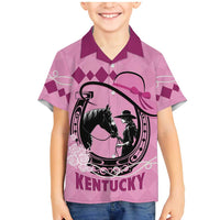 Personalized Kentucky Horse Racing Family Matching Mermaid Dress and Hawaiian Shirt Beauty and The Horse Pink Version LT01