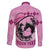 Personalized Kentucky Horse Racing Family Matching Off The Shoulder Long Sleeve Dress and Hawaiian Shirt Beauty and The Horse Pink Version LT01