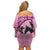 Personalized Kentucky Horse Racing Family Matching Off Shoulder Short Dress and Hawaiian Shirt Beauty and The Horse Pink Version LT01