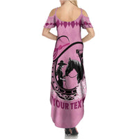 Personalized Kentucky Horse Racing Family Matching Summer Maxi Dress and Hawaiian Shirt Beauty and The Horse Pink Version LT01