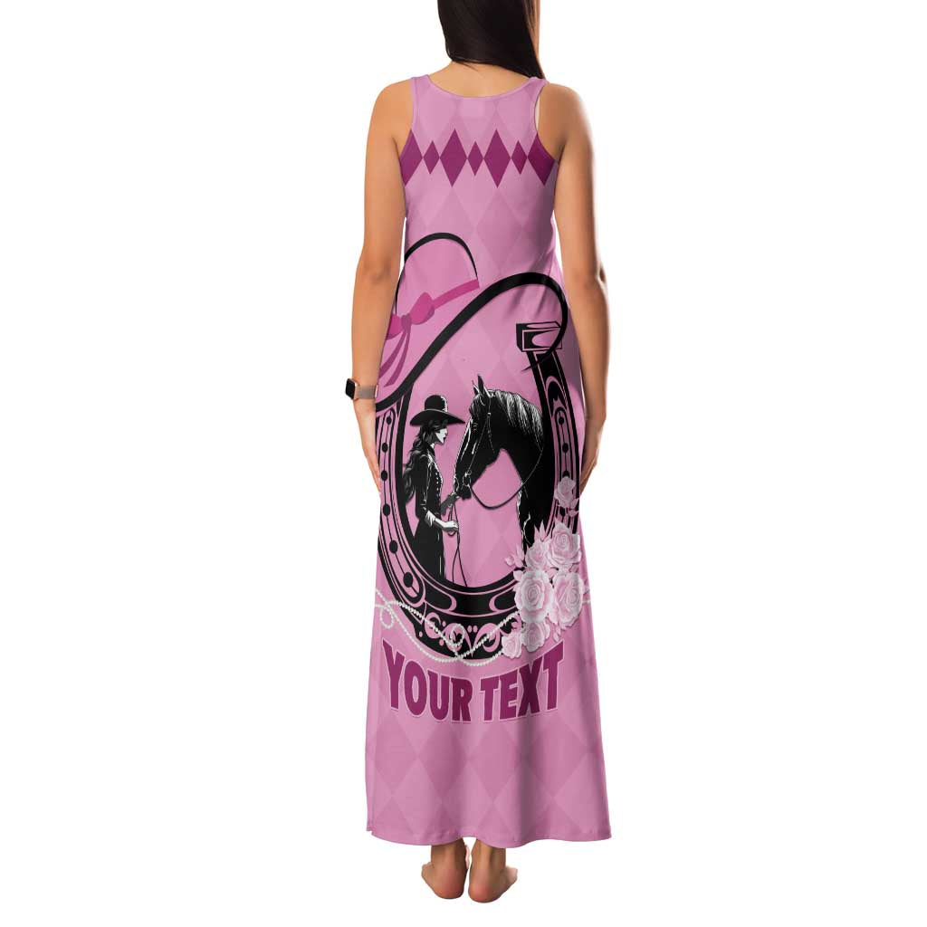 Personalized Kentucky Horse Racing Family Matching Tank Maxi Dress and Hawaiian Shirt Beauty and The Horse Pink Version LT01