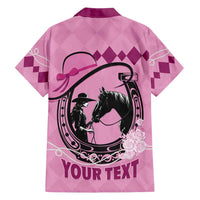 Personalized Kentucky Horse Racing Hawaiian Shirt Beauty and The Horse Pink Version LT01