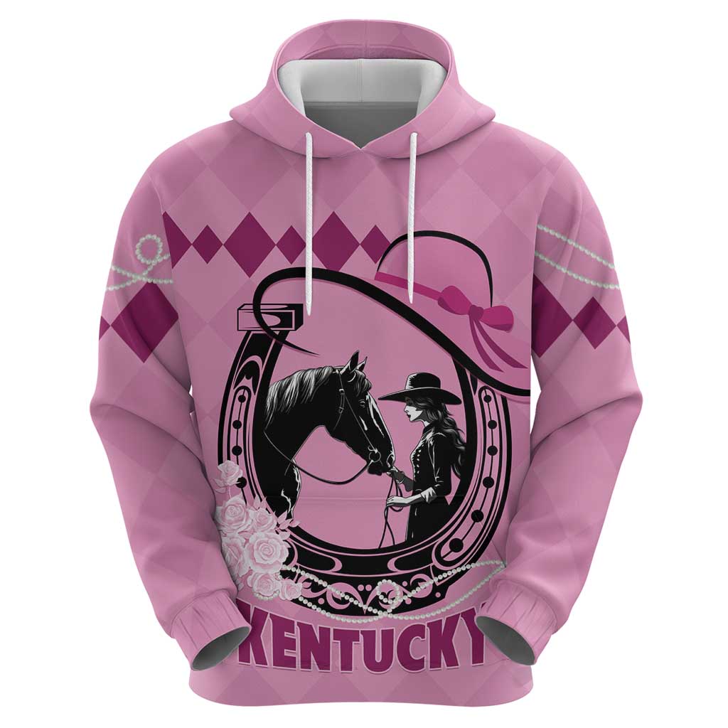 Personalized Kentucky Horse Racing Hoodie Beauty and The Horse Pink Version LT01