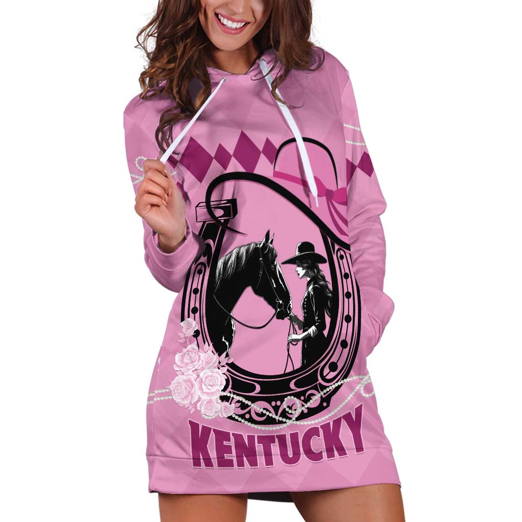 Personalized Kentucky Horse Racing Hoodie Dress Beauty and The Horse Pink Version LT01