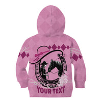 Personalized Kentucky Horse Racing Kid Hoodie Beauty and The Horse Pink Version LT01