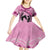 Personalized Kentucky Horse Racing Kid Short Sleeve Dress Beauty and The Horse Pink Version LT01