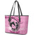 Personalized Kentucky Horse Racing Leather Tote Bag Beauty and The Horse Pink Version LT01