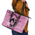 Personalized Kentucky Horse Racing Leather Tote Bag Beauty and The Horse Pink Version LT01