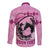 Personalized Kentucky Horse Racing Long Sleeve Button Shirt Beauty and The Horse Pink Version LT01