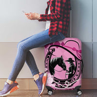 Personalized Kentucky Horse Racing Luggage Cover Beauty and The Horse Pink Version LT01