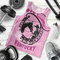 Personalized Kentucky Horse Racing Men Tank Top Beauty and The Horse Pink Version LT01