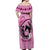 Personalized Kentucky Horse Racing Off Shoulder Maxi Dress Beauty and The Horse Pink Version LT01