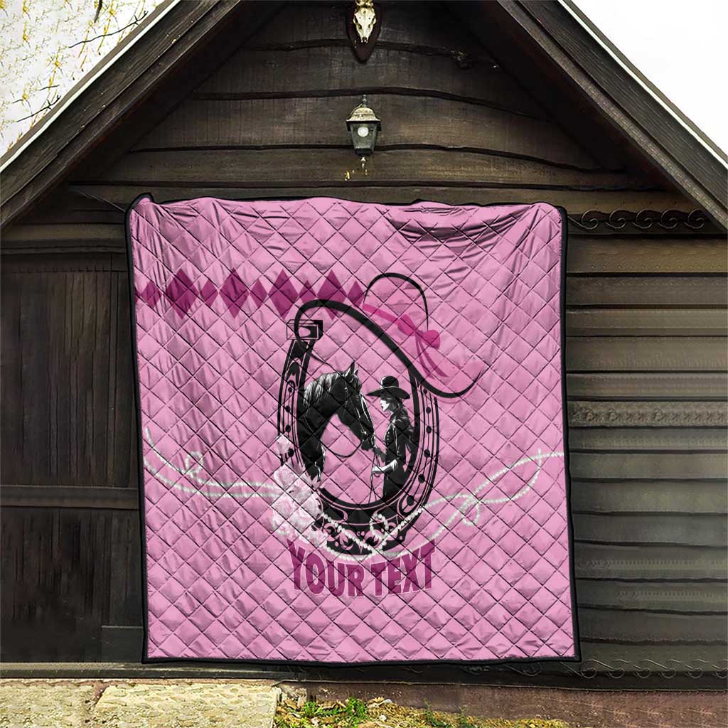 Personalized Kentucky Horse Racing Quilt Beauty and The Horse Pink Version LT01