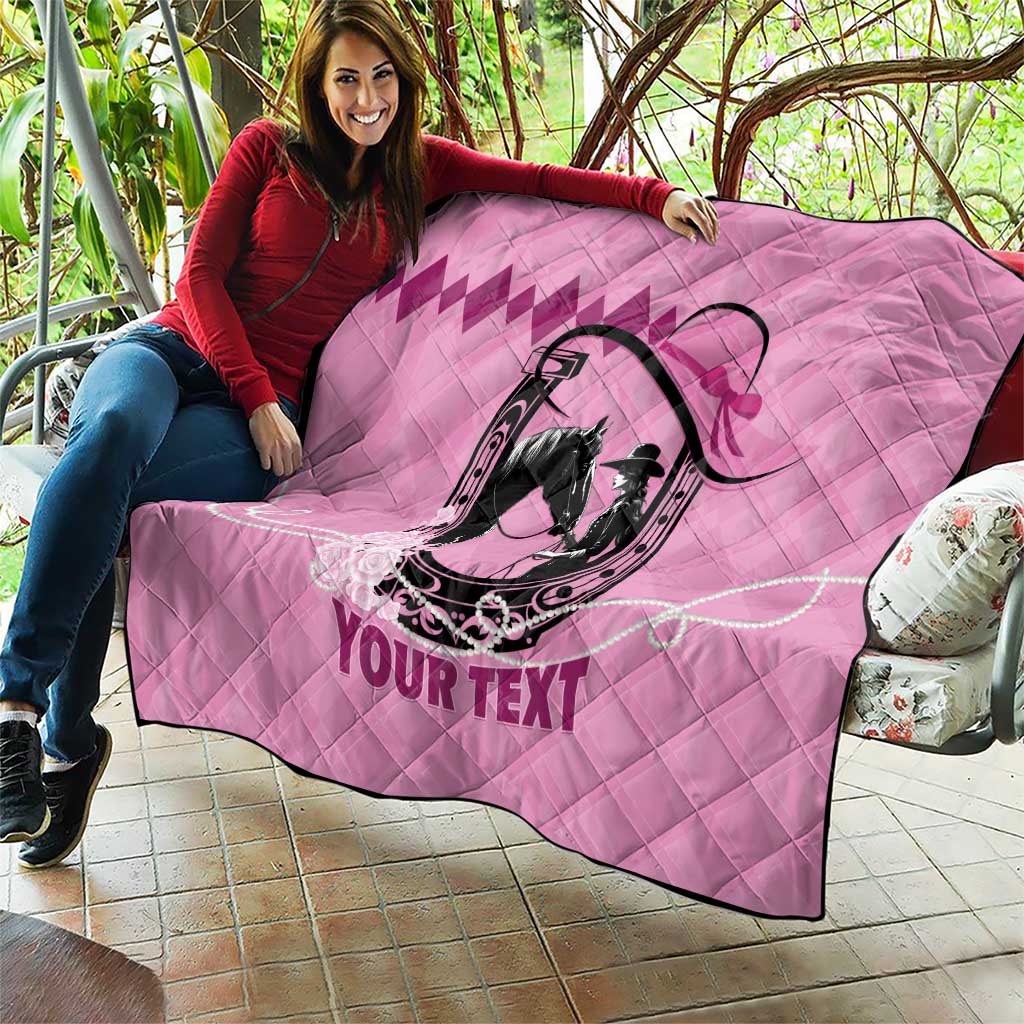 Personalized Kentucky Horse Racing Quilt Beauty and The Horse Pink Version LT01