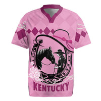Personalized Kentucky Horse Racing Rugby Jersey Beauty and The Horse Pink Version LT01