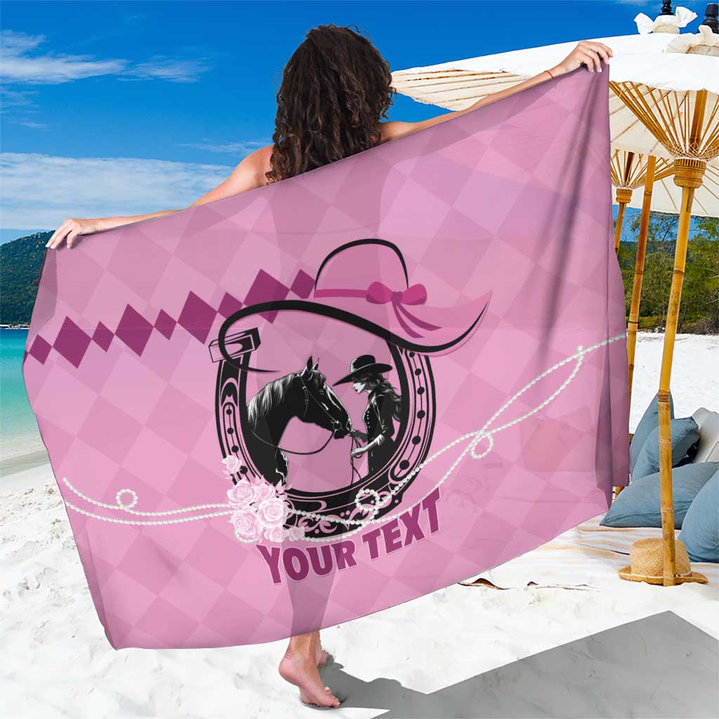 Personalized Kentucky Horse Racing Sarong Beauty and The Horse Pink Version LT01