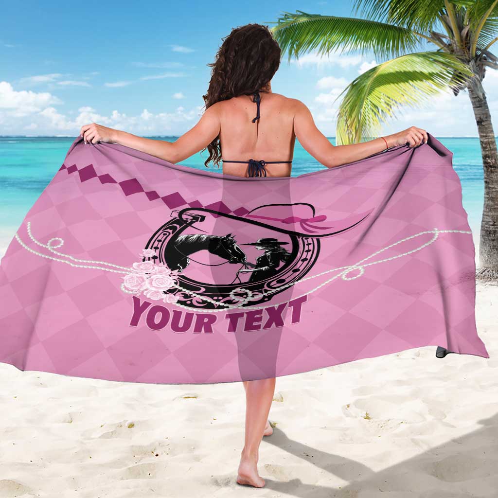 Personalized Kentucky Horse Racing Sarong Beauty and The Horse Pink Version LT01