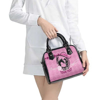 Personalized Kentucky Horse Racing Shoulder Handbag Beauty and The Horse Pink Version LT01