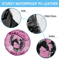 Personalized Kentucky Horse Racing Spare Tire Cover Beauty and The Horse Pink Version LT01