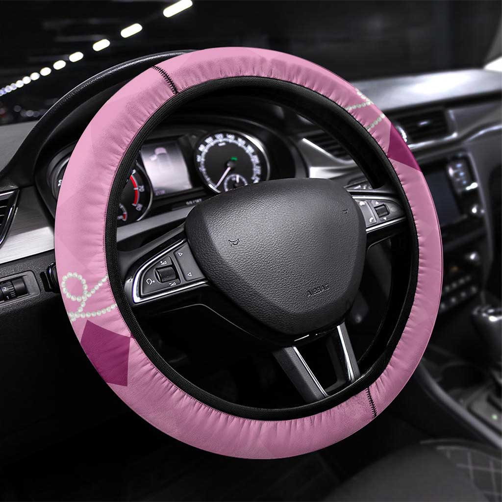 Kentucky Horse Racing Steering Wheel Cover Beauty and The Horse Pink Version LT01