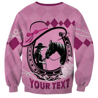Personalized Kentucky Horse Racing Sweatshirt Beauty and The Horse Pink Version LT01