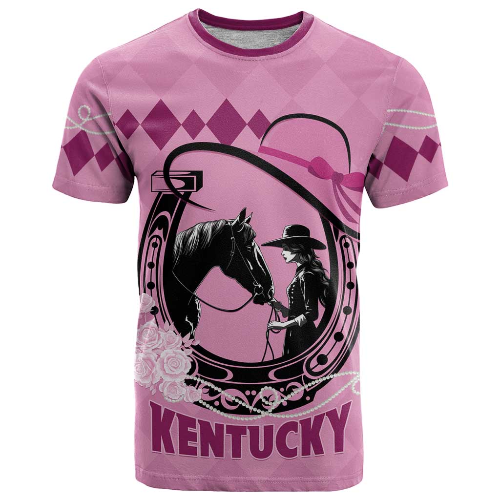 Personalized Kentucky Horse Racing T Shirt Beauty and The Horse Pink Version LT01