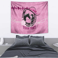 Personalized Kentucky Horse Racing Tapestry Beauty and The Horse Pink Version LT01