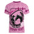 Personalized Kentucky Horse Racing Women V-Neck T-Shirt Beauty and The Horse Pink Version LT01