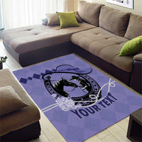 Personalized Kentucky Horse Racing Area Rug Beauty and The Horse Purple Version LT01