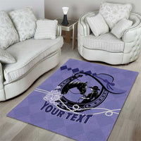 Personalized Kentucky Horse Racing Area Rug Beauty and The Horse Purple Version LT01