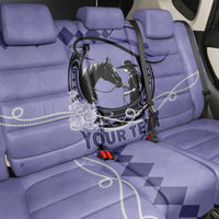 Personalized Kentucky Horse Racing Back Car Seat Cover Beauty and The Horse Purple Version LT01
