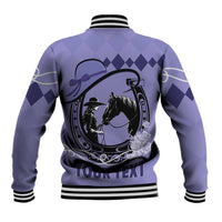 Personalized Kentucky Horse Racing Baseball Jacket Beauty and The Horse Purple Version LT01