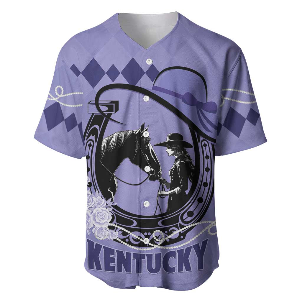 Personalized Kentucky Horse Racing Baseball Jersey Beauty and The Horse Purple Version LT01