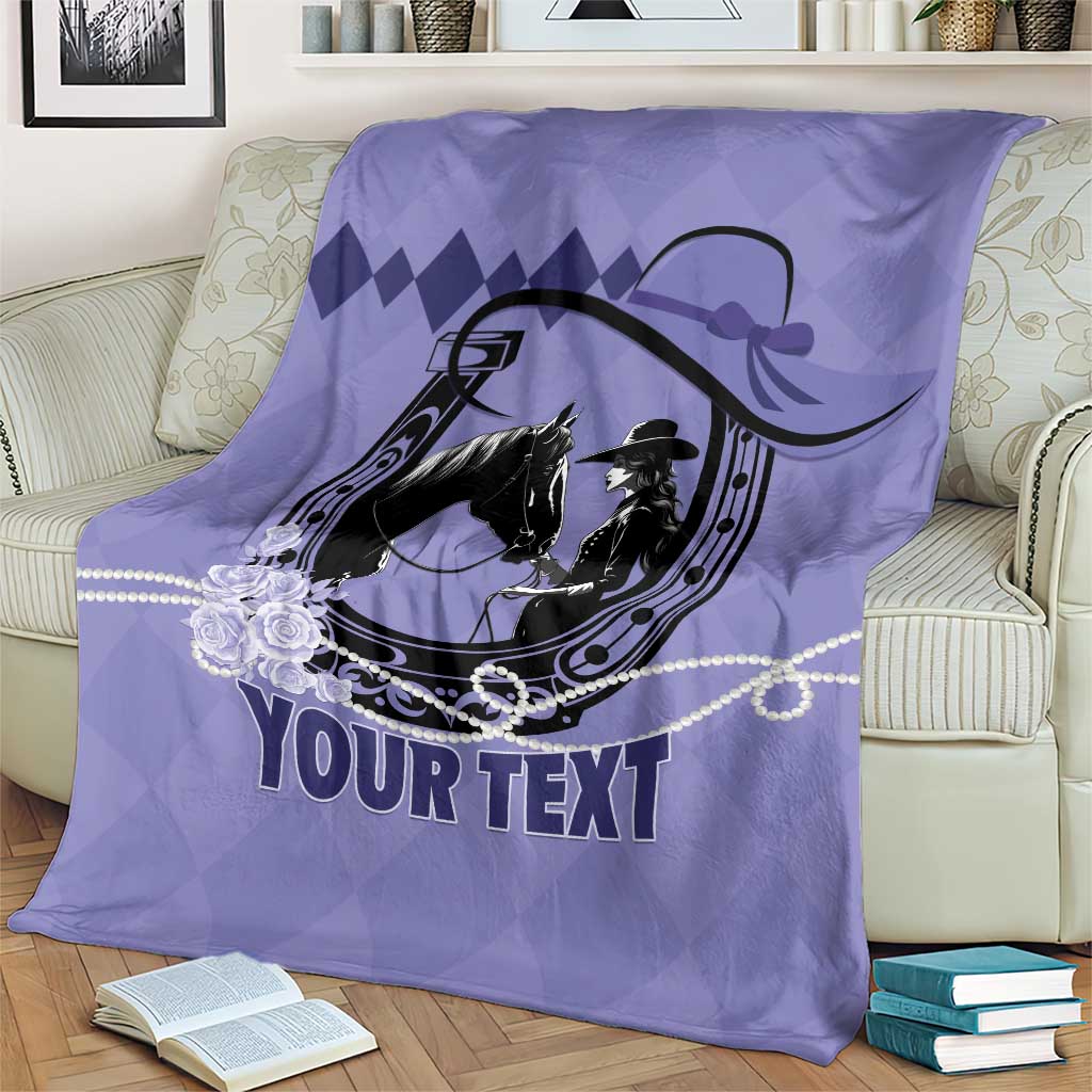 Personalized Kentucky Horse Racing Blanket Beauty and The Horse Purple Version LT01