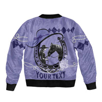 Personalized Kentucky Horse Racing Bomber Jacket Beauty and The Horse Purple Version LT01