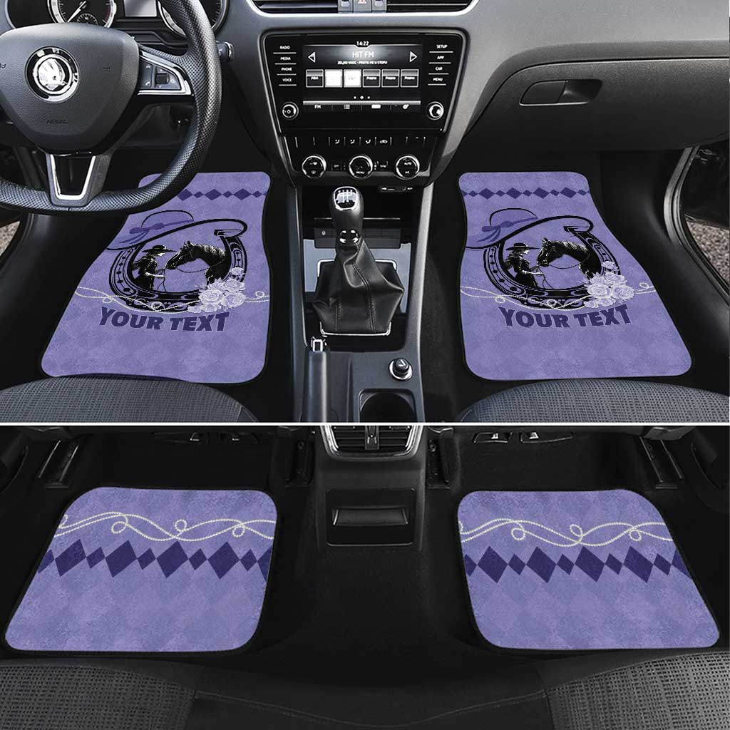 Personalized Kentucky Horse Racing Car Mats Beauty and The Horse Purple Version LT01