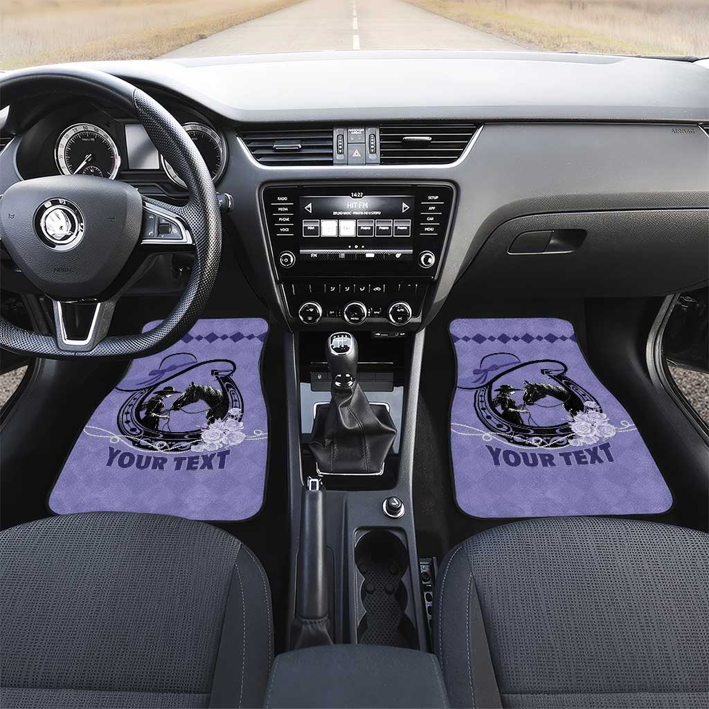 Personalized Kentucky Horse Racing Car Mats Beauty and The Horse Purple Version LT01