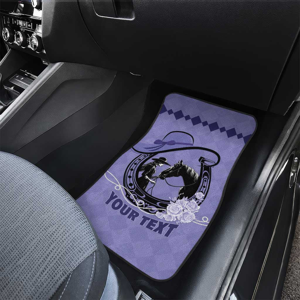Personalized Kentucky Horse Racing Car Mats Beauty and The Horse Purple Version LT01