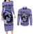 Personalized Kentucky Horse Racing Couples Matching Long Sleeve Bodycon Dress and Long Sleeve Button Shirt Beauty and The Horse Purple Version LT01