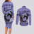 Personalized Kentucky Horse Racing Couples Matching Long Sleeve Bodycon Dress and Long Sleeve Button Shirt Beauty and The Horse Purple Version LT01