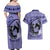 Personalized Kentucky Horse Racing Couples Matching Off Shoulder Maxi Dress and Hawaiian Shirt Beauty and The Horse Purple Version LT01