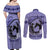 Personalized Kentucky Horse Racing Couples Matching Off Shoulder Maxi Dress and Long Sleeve Button Shirt Beauty and The Horse Purple Version LT01