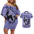 Personalized Kentucky Horse Racing Couples Matching Off Shoulder Short Dress and Hawaiian Shirt Beauty and The Horse Purple Version LT01