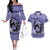 Personalized Kentucky Horse Racing Couples Matching Off The Shoulder Long Sleeve Dress and Hawaiian Shirt Beauty and The Horse Purple Version LT01