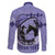 Personalized Kentucky Horse Racing Family Matching Off The Shoulder Long Sleeve Dress and Hawaiian Shirt Beauty and The Horse Purple Version LT01