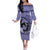Personalized Kentucky Horse Racing Family Matching Off The Shoulder Long Sleeve Dress and Hawaiian Shirt Beauty and The Horse Purple Version LT01