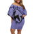 Personalized Kentucky Horse Racing Family Matching Off Shoulder Short Dress and Hawaiian Shirt Beauty and The Horse Purple Version LT01