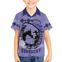 Personalized Kentucky Horse Racing Family Matching Tank Maxi Dress and Hawaiian Shirt Beauty and The Horse Purple Version LT01