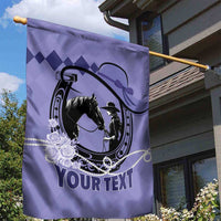 Personalized Kentucky Horse Racing Garden Flag Beauty and The Horse Purple Version LT01