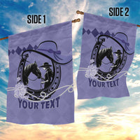 Personalized Kentucky Horse Racing Garden Flag Beauty and The Horse Purple Version LT01